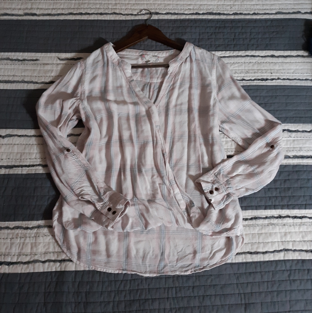 Pink Rose Flowy Shirt SzXLg